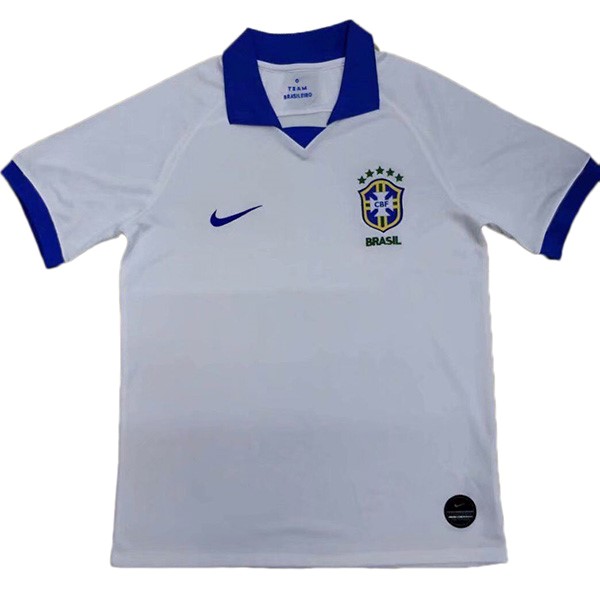 Tailandia Camiseta Brasil Replica Segunda Ropa 2019 Blanco